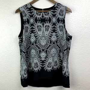 Rose & Olive black & white sleeveless